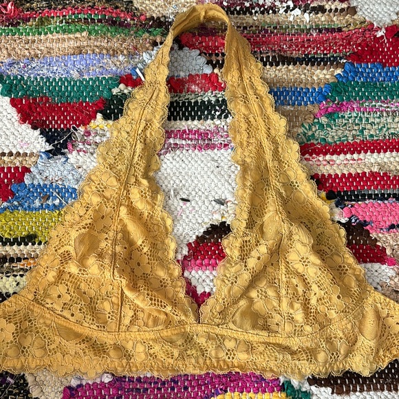 Free People Other - FP Yellow Lace Galloons Halter